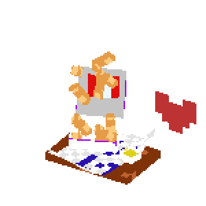 rotating chicken strips in a box